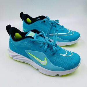 Nike Alpha Huarache 8 Pro Turf LAX Turquoise Lacrosse Shoes CZ6559-400, Mens 7.5